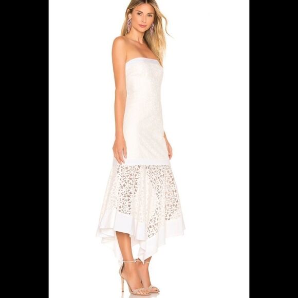 MILLY white lace strapless dress. NWT - Picture 3 of 14